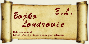 Bojko Londrović vizit kartica